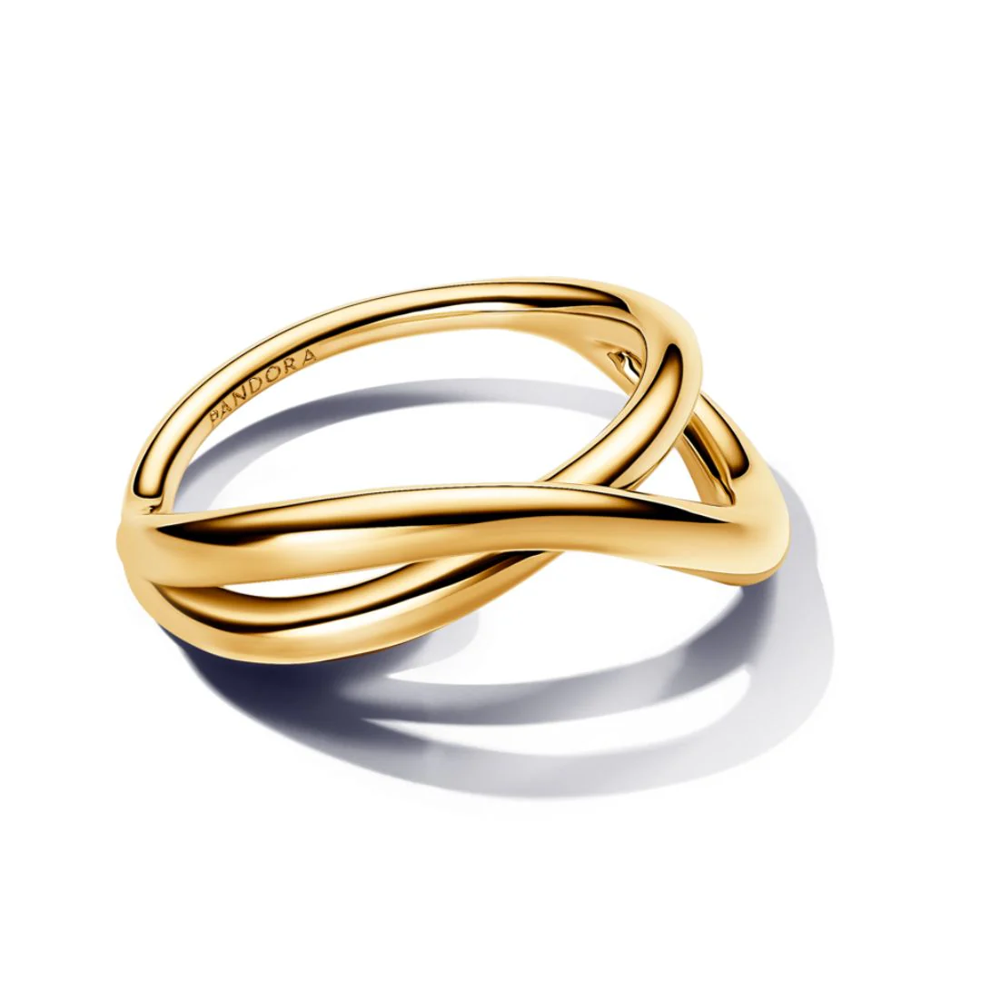 Pandora Essence Organically Shaped Infinity sormus, keltakullattu, 163318C00 - Image 4