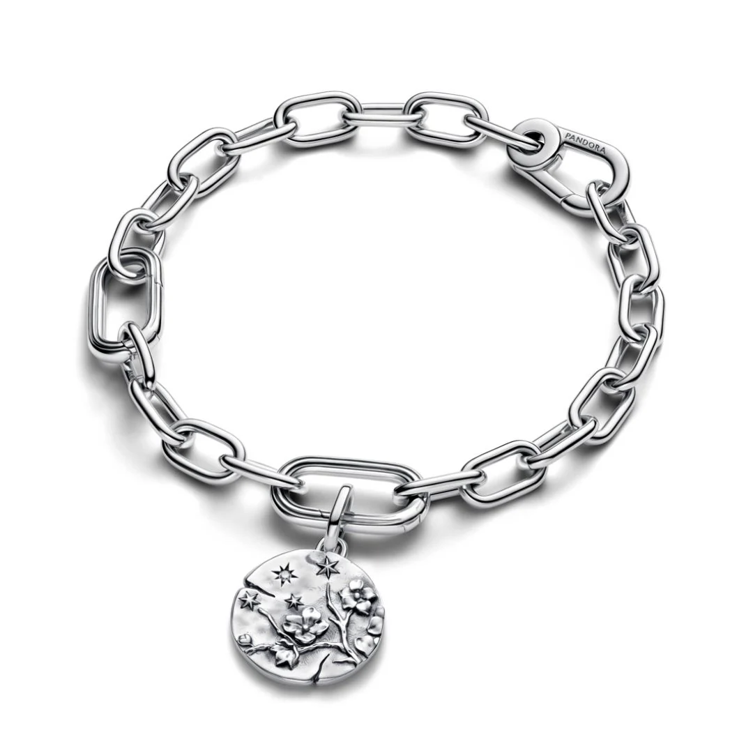 Pandora ME Cherry Blossom Medallion hela, hopea, 794085C01 - Image 3
