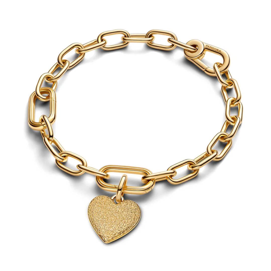 Pandora ME Engravable Heart Medallion hela, keltakullattu, 763824C00 - Image 3