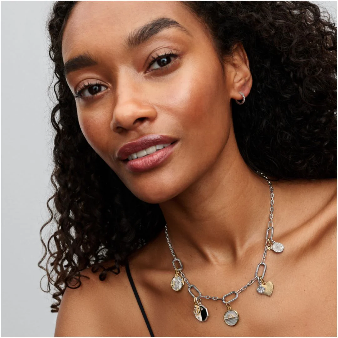 Pandora ME Engravable Heart Medallion hela, keltakullattu, 763824C00 - Image 4