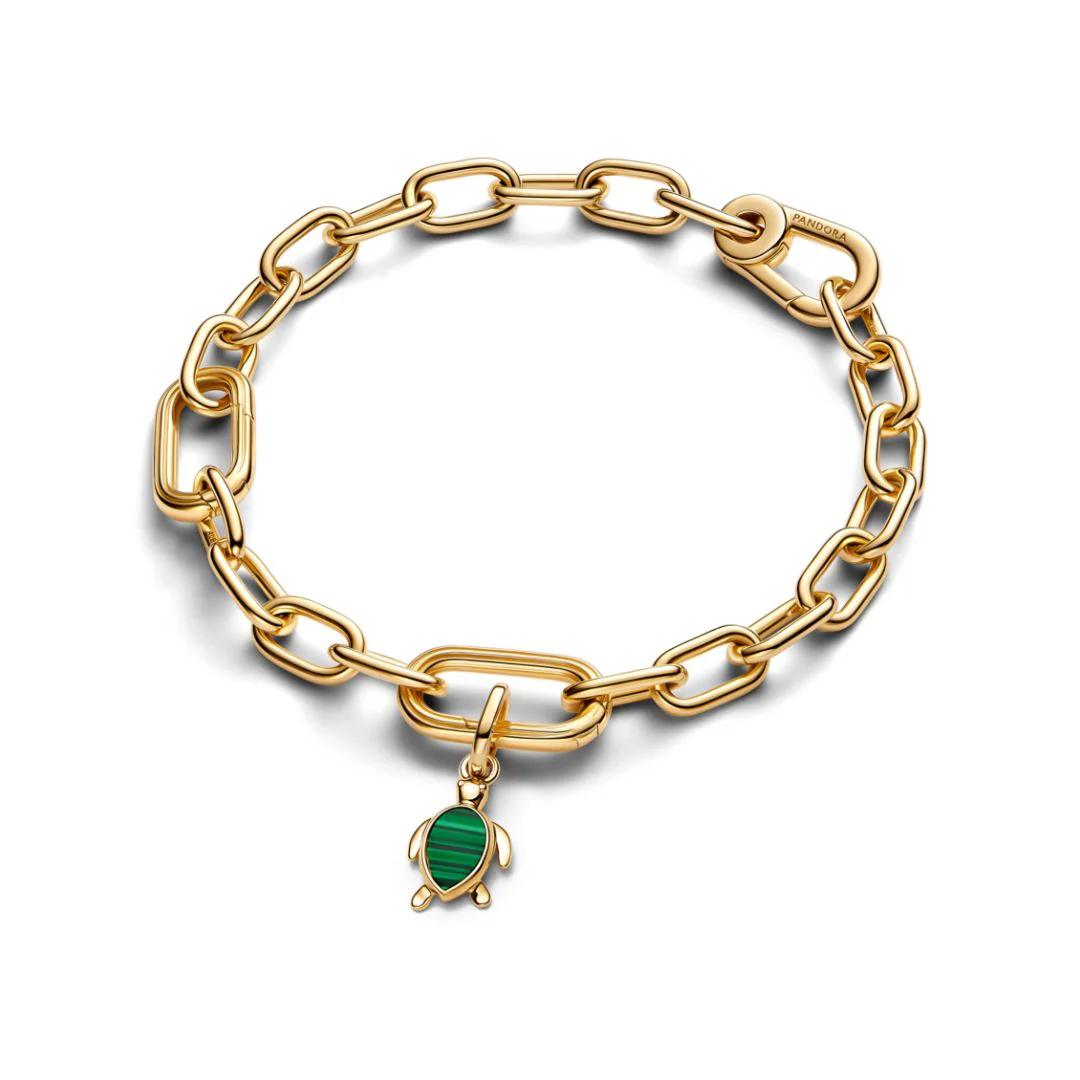 Pandora ME Green Turtle Mini hela, hopea, 763823C01 - Image 4