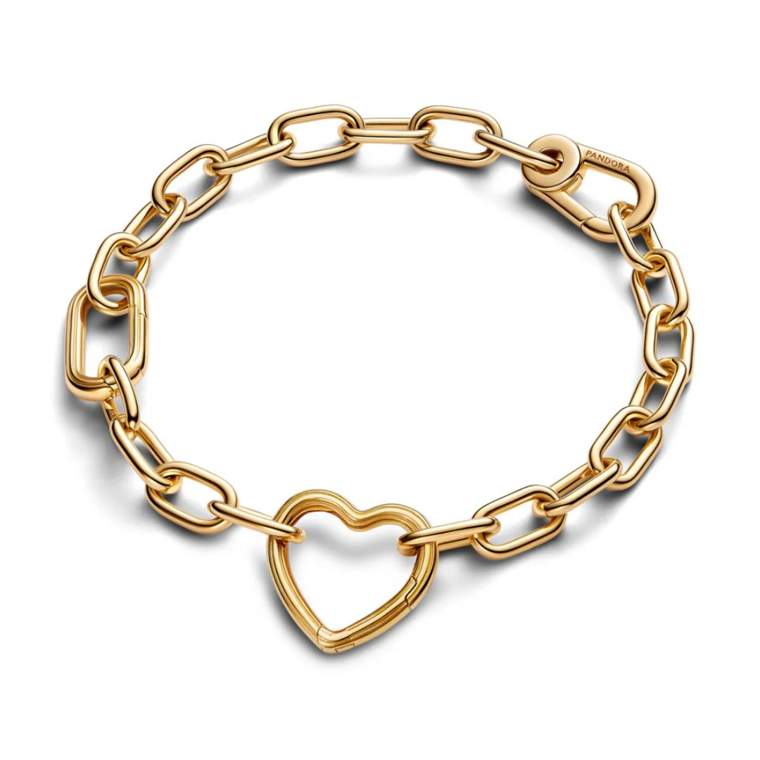 Pandora ME Heart Openable Link hela, keltakullattu, 760081C00 - Image 3
