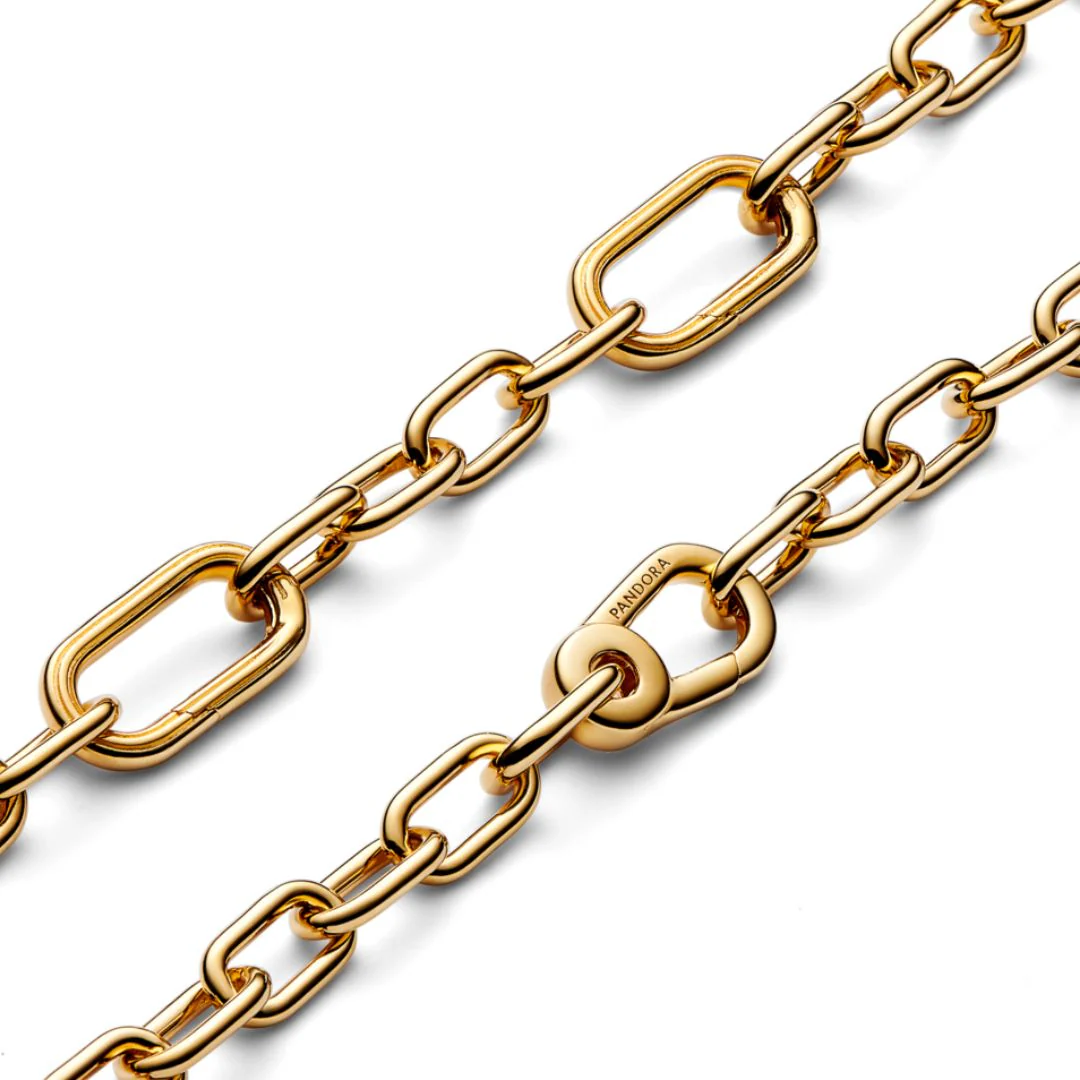 Pandora ME Small-Link Chain rannekoru, keltakullattu, 569662C00 - Image 2