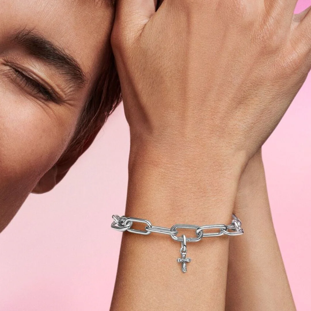 Pandora ME Sparkling Cross Mini hela, hopea, 793044C01 - Image 4
