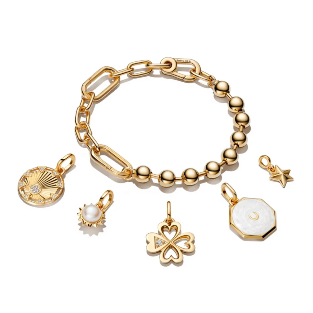 Pandora ME Treated Freshwater Cultured Pearl Sun Mini hela, keltakullattu, 763035C01 - Image 5