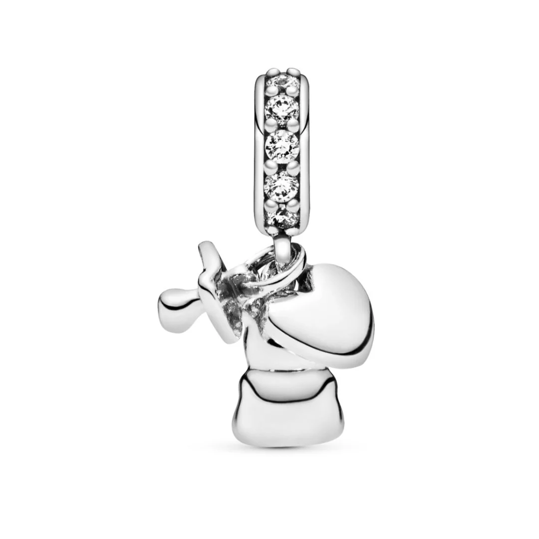 Pandora Moments Baby Teddy Bear hela, hopea, 792100CZ - Image 2