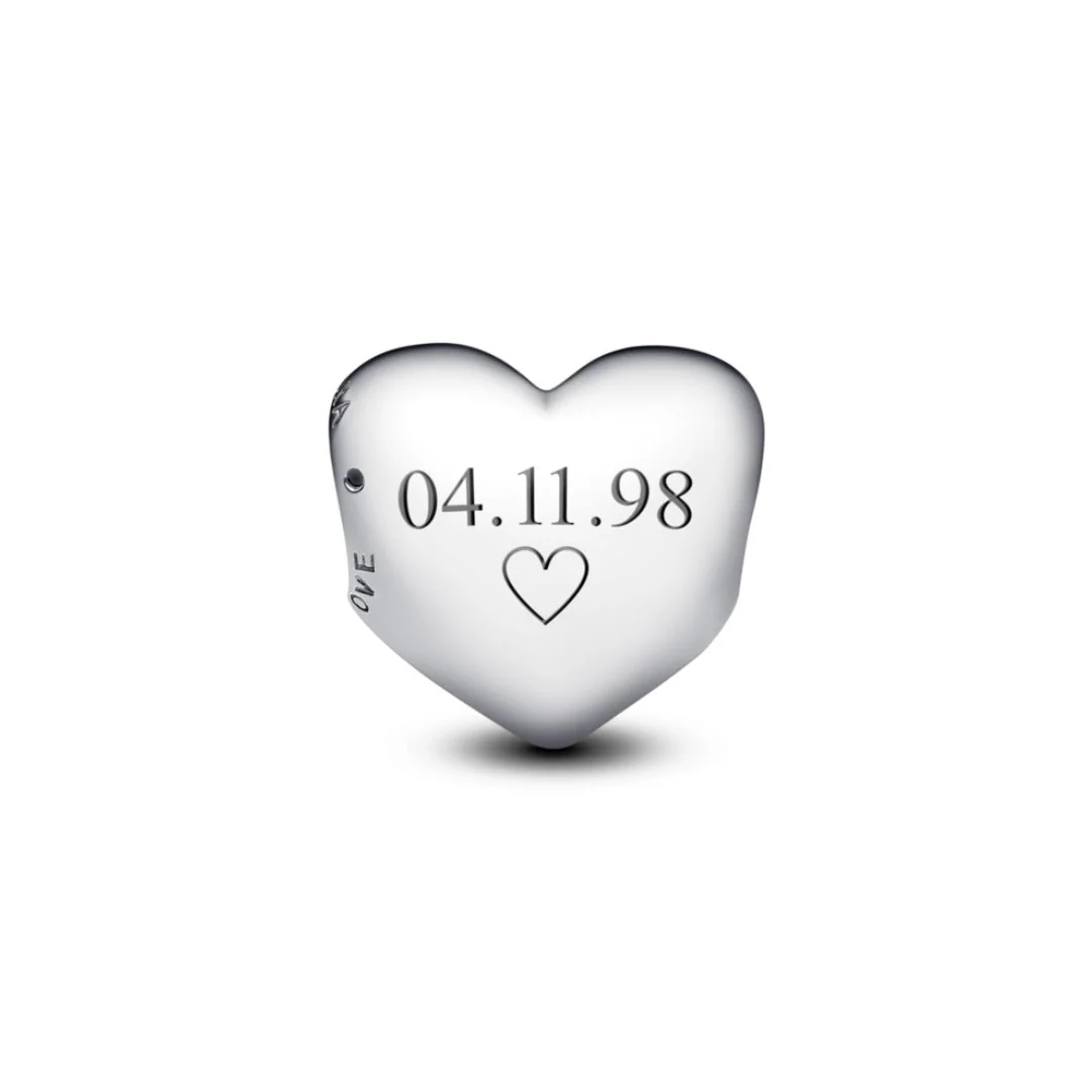 Pandora Moments Be Love Engravable Heart hela, hopea, 793439C00 - Image 3