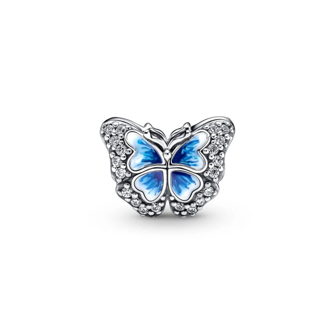 Pandora Moments Blue Butterfly Sparkling hela, hopea, 790761C01 - Image 3