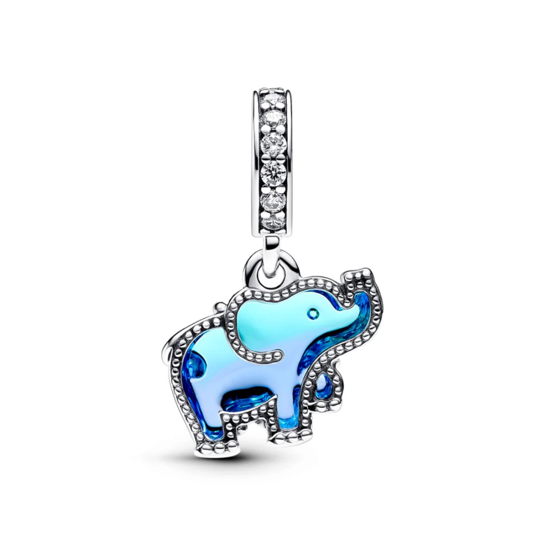 Pandora Moments Blue Murano Glass Elephant hela hopea 793339C01 - Image 2