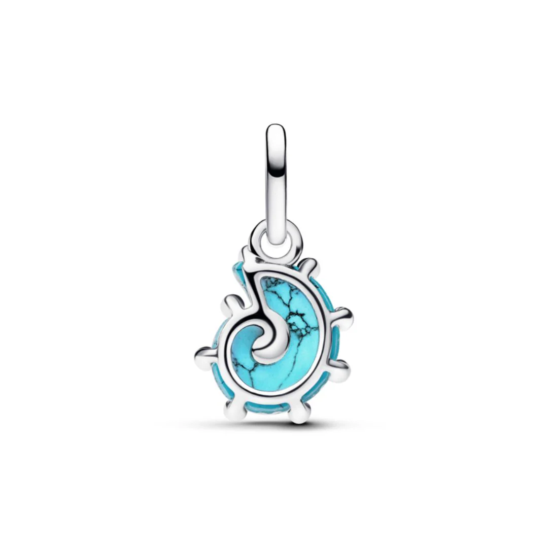 Pandora Moments Blue Murano Glass Sea Snail hela, hopea, 793900C01 - Image 2