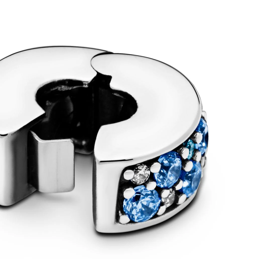 Pandora Moments Blue Pavé lukkopala, hopea, 791817NSBMX - Image 6