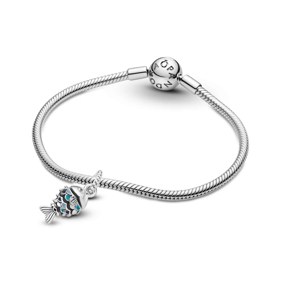 Pandora Moments Blue Scaled Fish hela, hopea, 799428C01 - Image 4