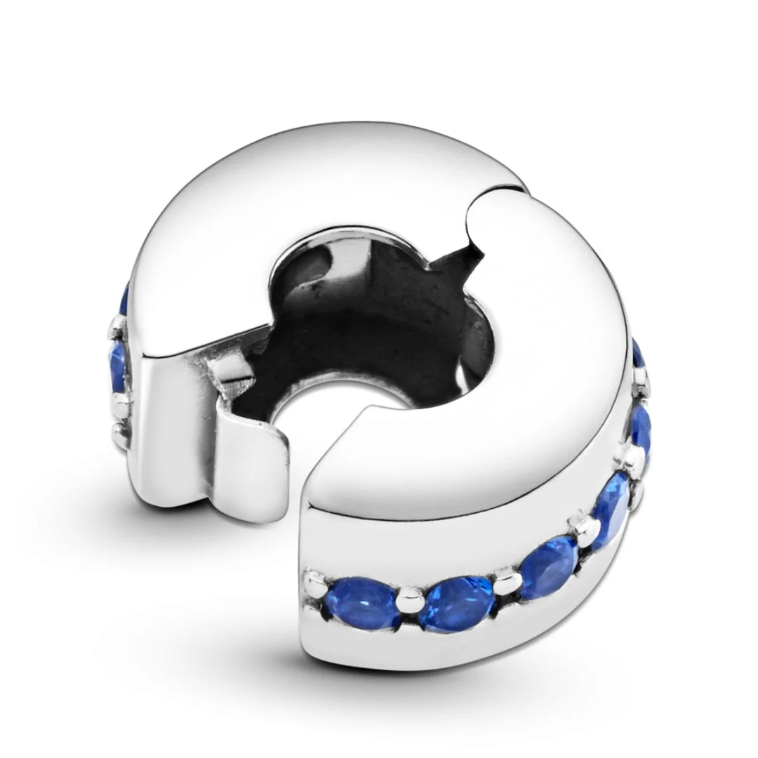 Pandora Moments Blue Sparkle lukkopala, hopea, 791972C01 - Image 4