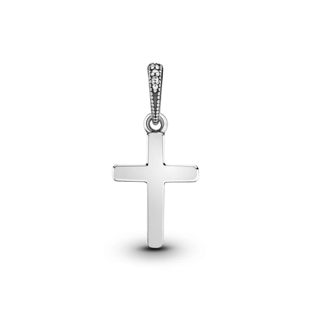 Pandora Moments Classic Cross riipus, hopea, 397571CZ - Image 2