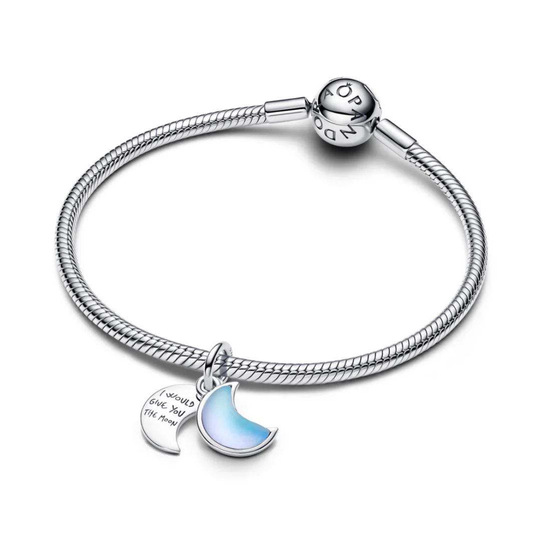 Pandora Moments Crescent Moon Double hela, hopea, 794272C01 - Image 3