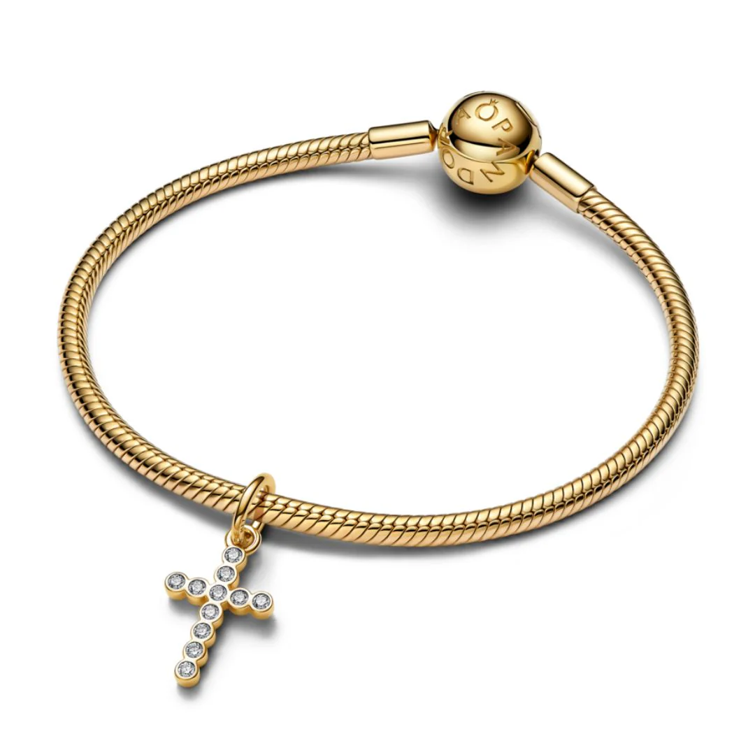 Pandora Moments Cross hela, keltakullattu, 764063C01 - Image 3