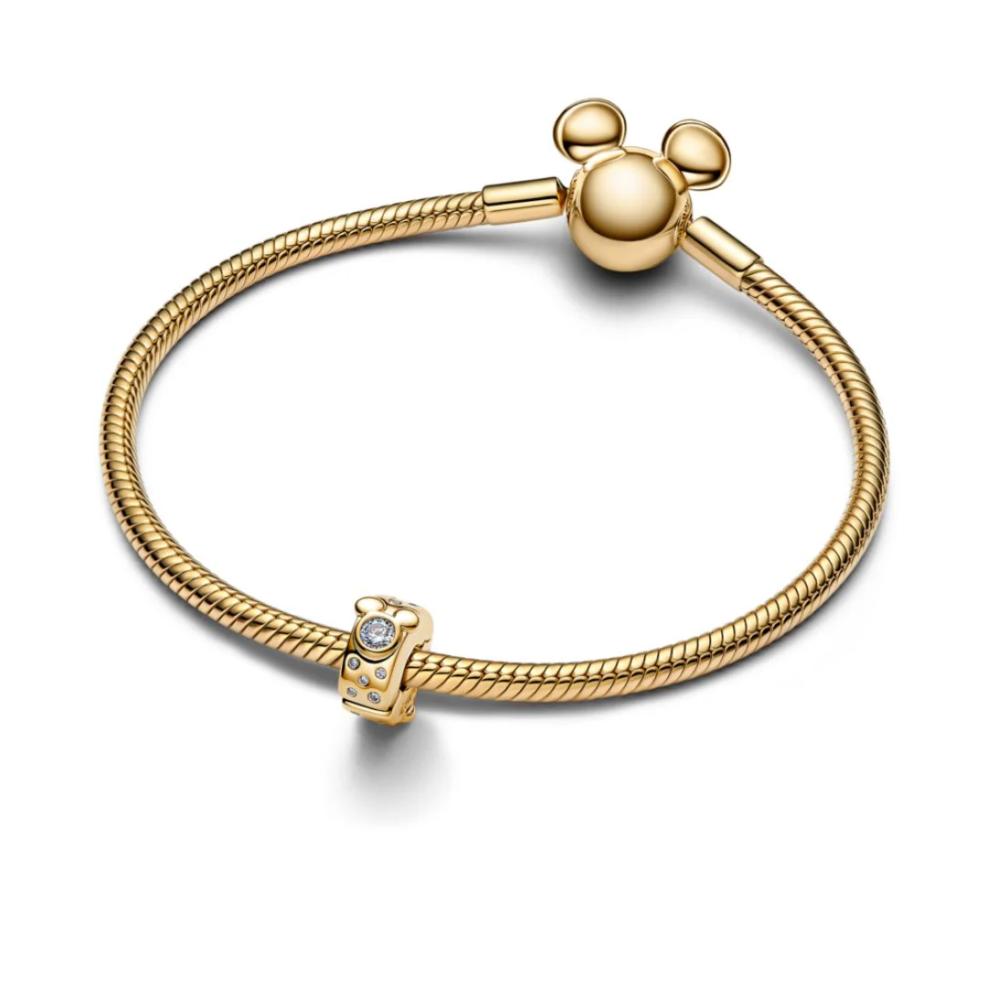 Pandora Moments Disney Mickey & Minnie Mouse lukkopala, keltakullattu, 764130C01 - Image 3