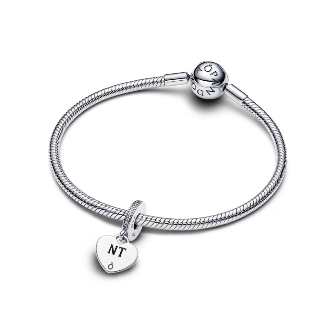 Pandora Moments Engravable Heart Tag hela, hopea, 798761C01 - Image 2