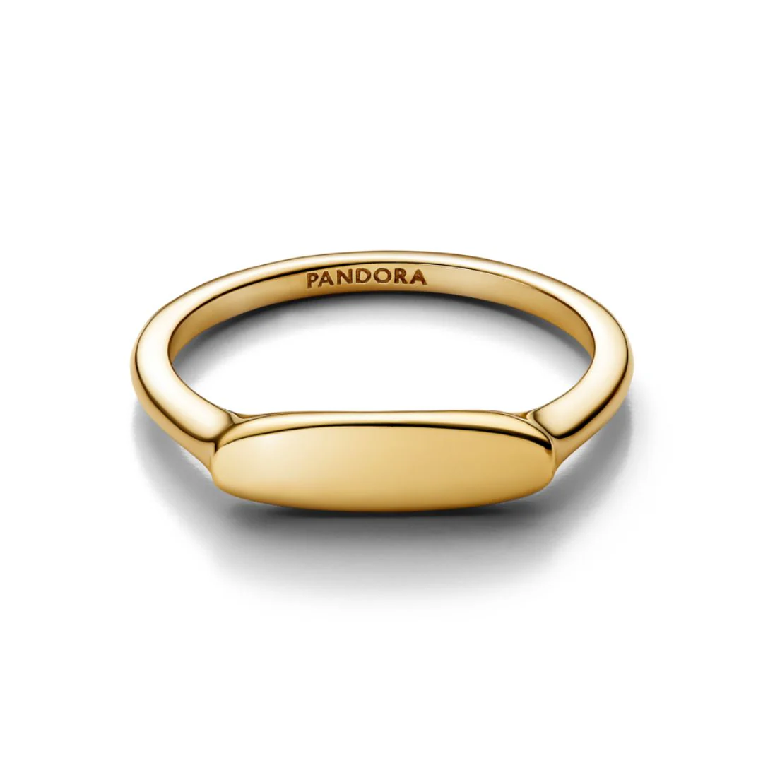 Pandora Moments Engravable sormus, keltakullattu, 163986C00 - Image 2