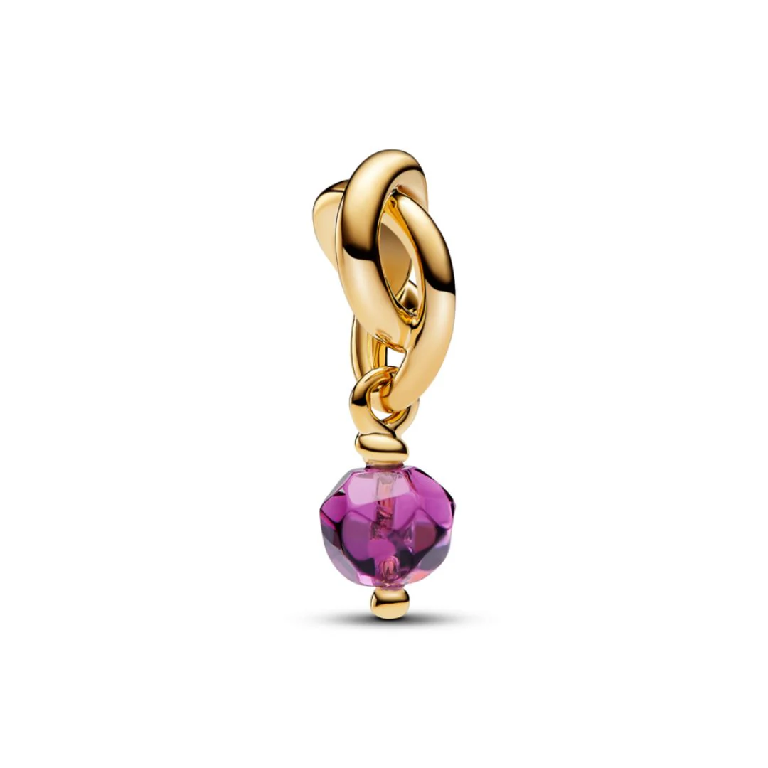 Pandora Moments February Purple Eternity Circle hela, keltakullattu, 763462C02