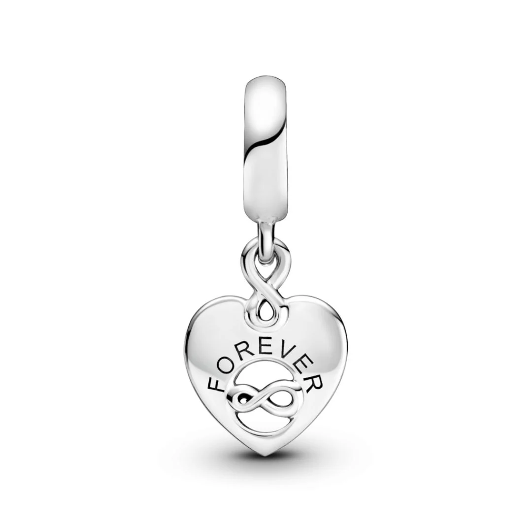 Pandora Moments Friends Forever Heart hela, hopea, 799294C01 - Image 2