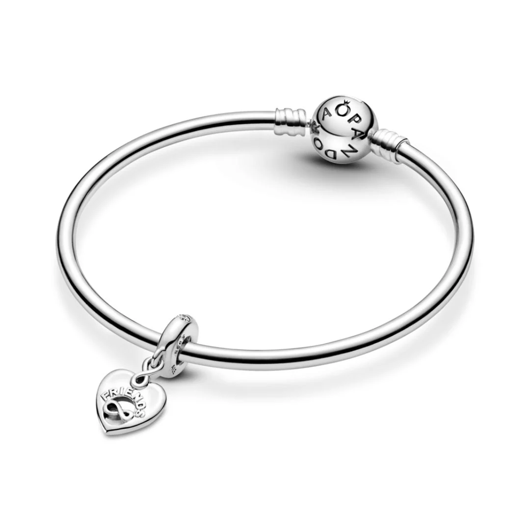 Pandora Moments Friends Forever Heart hela, hopea, 799294C01 - Image 3