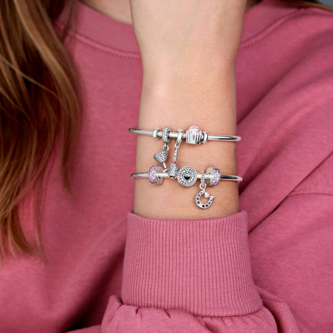 Pandora Moments Good Luck Horseshoe hela, hopea, 799157C01 - Image 3