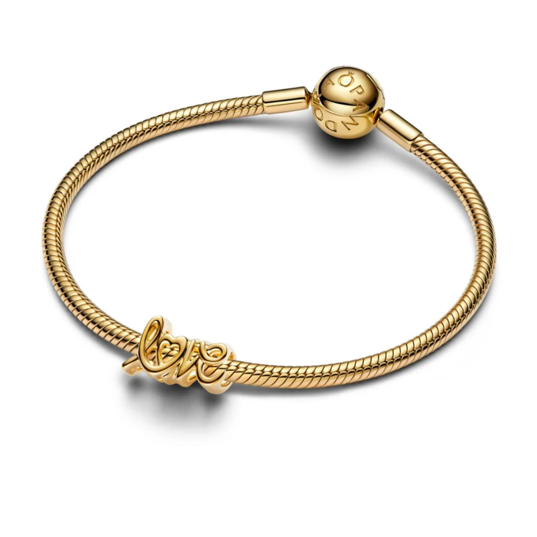 Pandora Moments Handwritten Love hela, keltakullattu, 763055C00 - Image 2