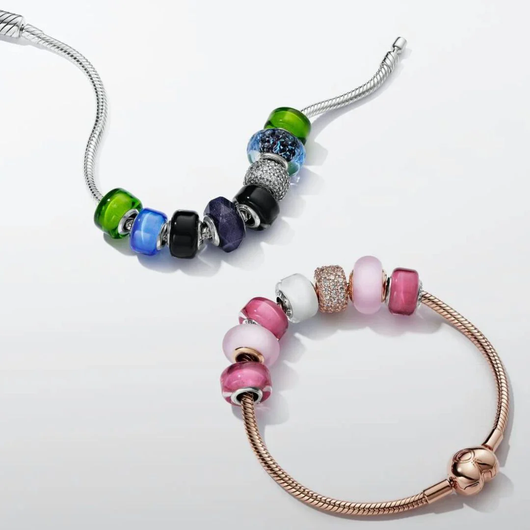Pandora Moments Heart Clasp Snake Chain rannekoru, ruusukullattu, 583050C00 - Image 4
