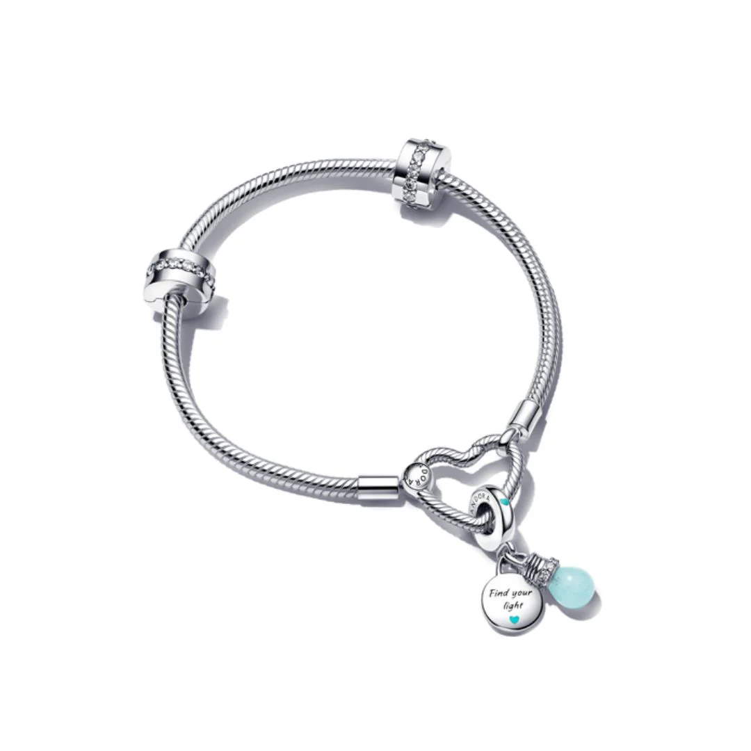 Pandora Moments Heart Closure Snake Chain rannekoru, hopea, 599539C00 - Image 4