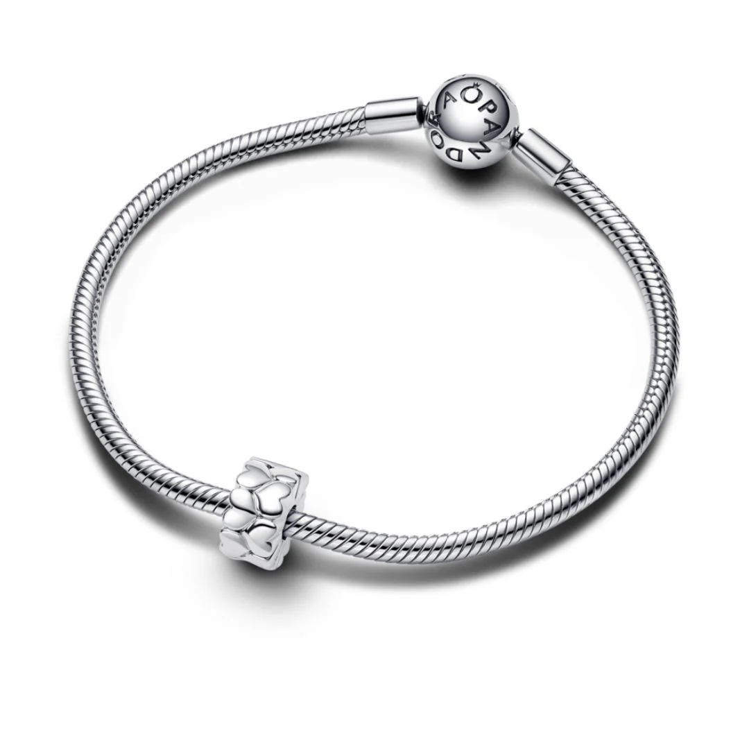Pandora Moments Heart Pattern lukkopala, hopea, 792828C00 - Image 3