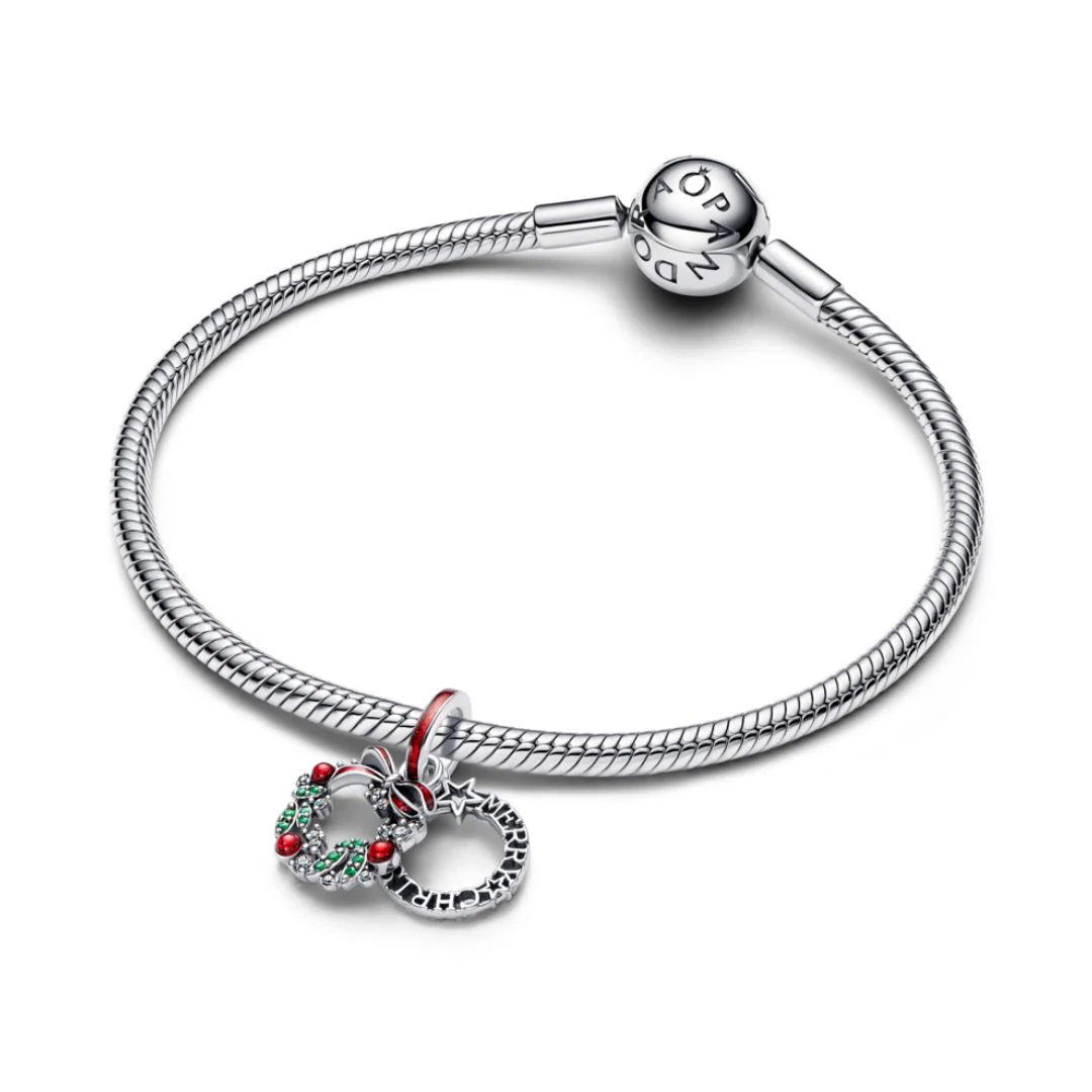 Pandora Moments Holiday Wreath Double hela, hopea, 794238C01 - Image 2