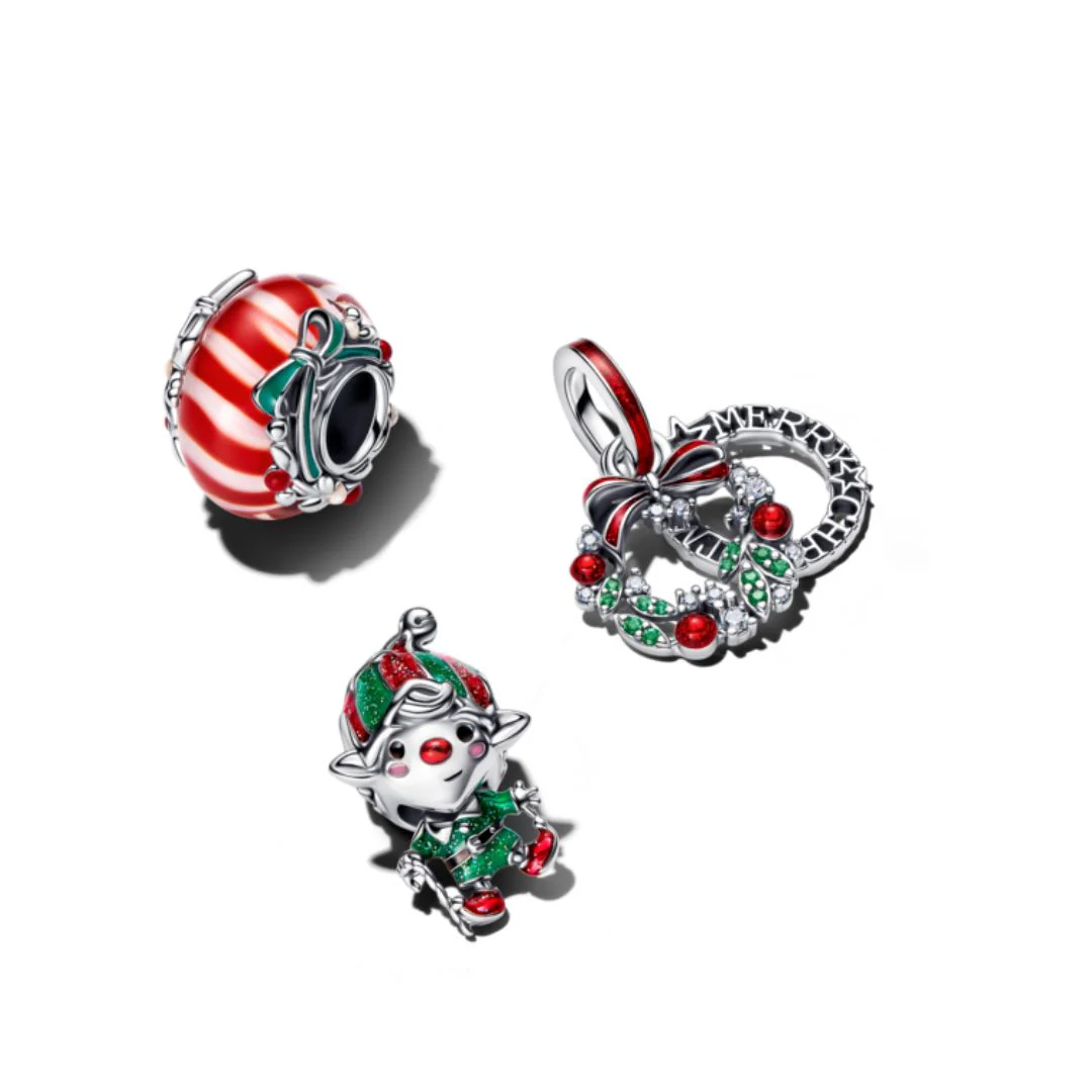 Pandora Moments Holiday Wreath Double hela, hopea, 794238C01 - Image 3