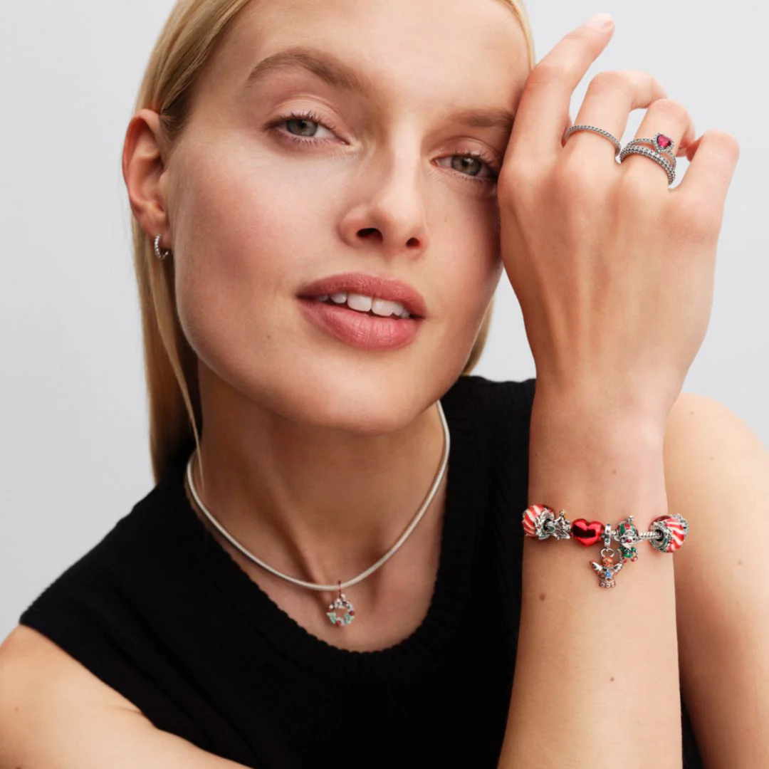 Pandora Moments Holiday Wreath Double hela, hopea, 794238C01 - Image 4