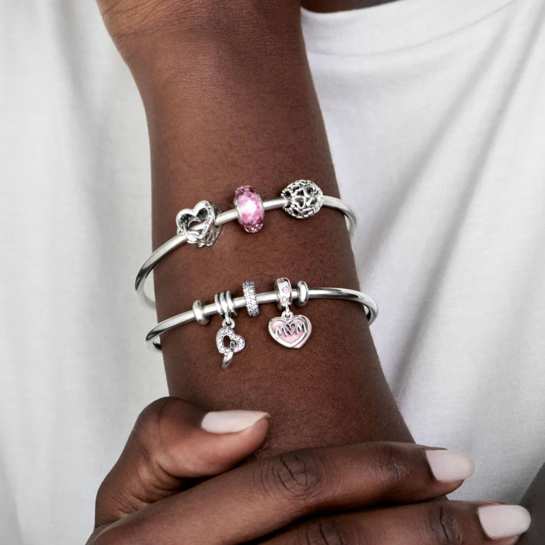 Pandora Moments Interlocking Hearts hela, hopea, 791242CZ - Image 5