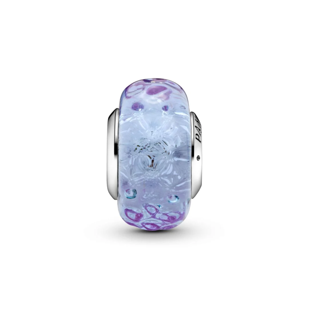 Pandora Moments Lavender Murano Glass hela hopea 798875C00 - Image 2