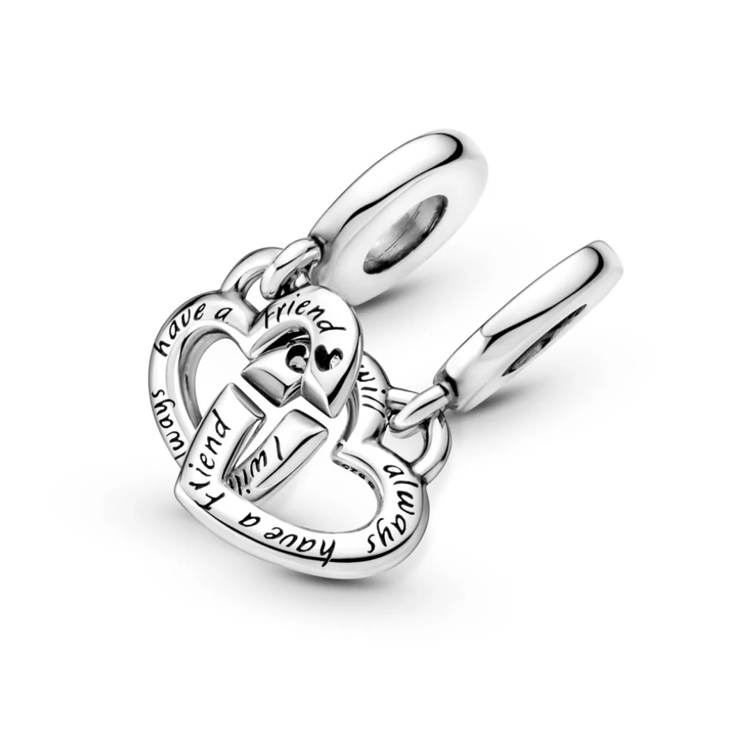 Pandora Moments Linked Sister Hearts Split hela, hopea, 799538C01 - Image 3