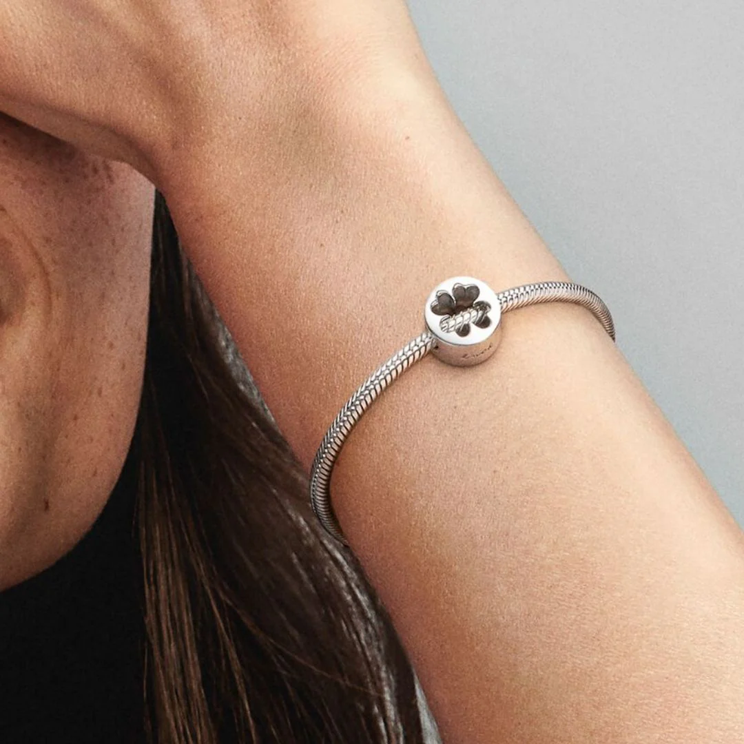 Pandora Moments Luck & Courage Four-Leaf Clover hela, hopea, 797868 - Image 3