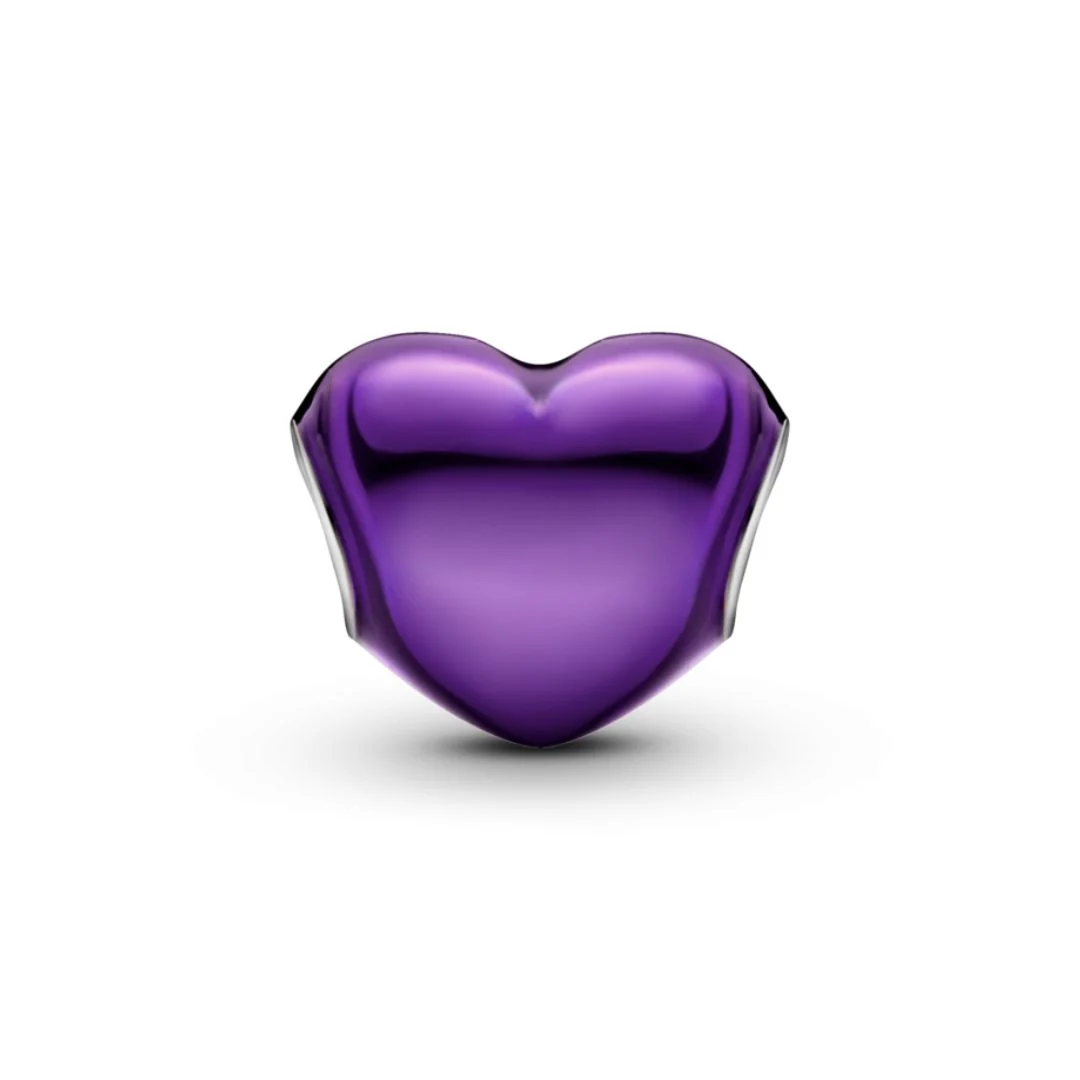 Pandora Moments Metallic Purple Heart hela, hopea, 793337C01 - Image 6