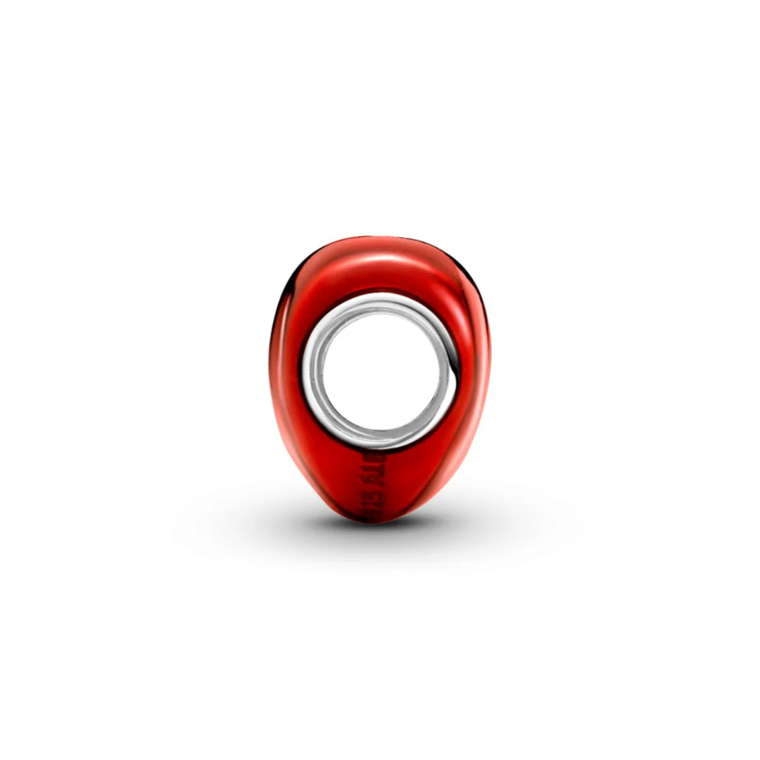 Pandora Moments Metallic Red Heart hela, hopea, 793337C02 - Image 3