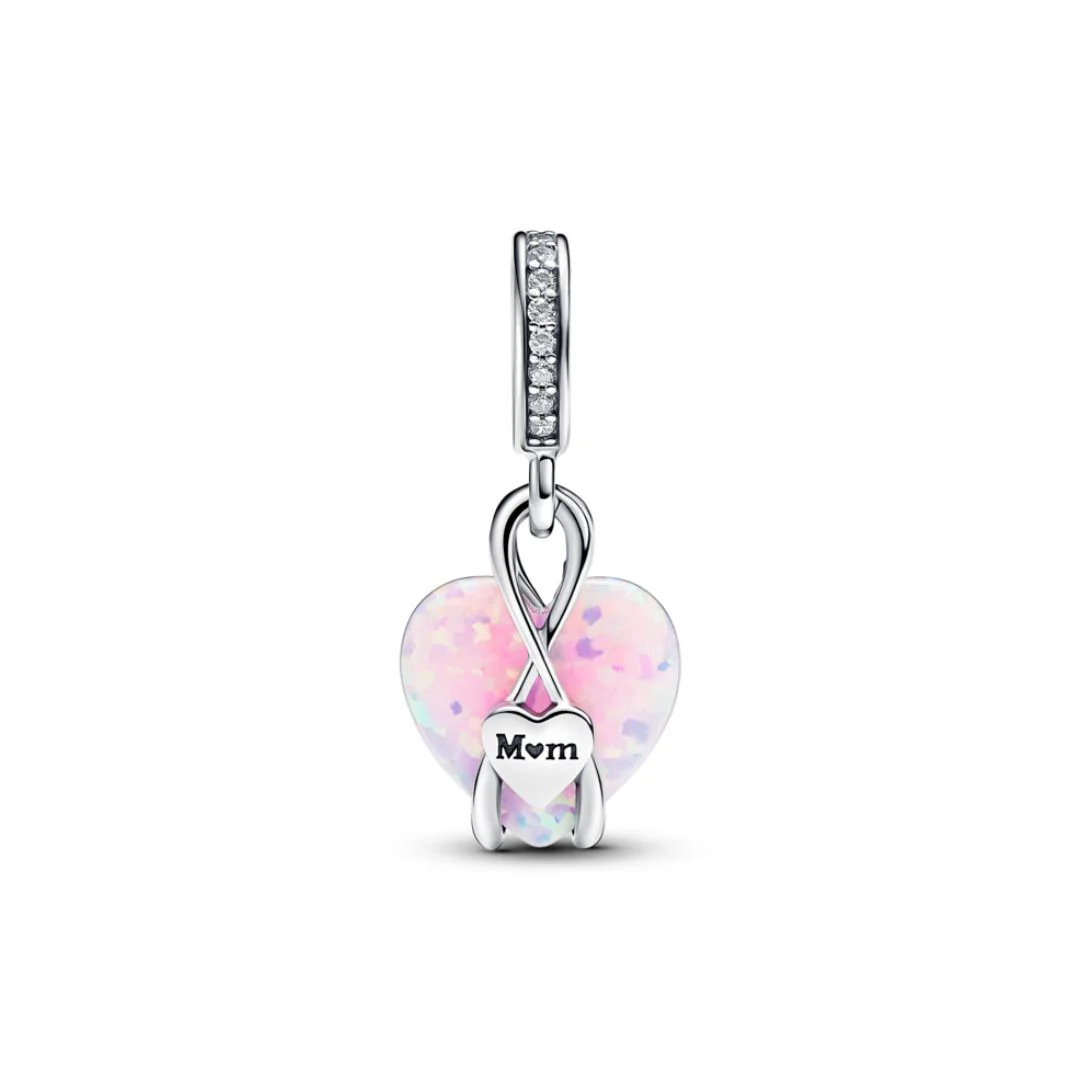 Pandora Moments Mom Opalescent Heart hela, hopea, 793202C01 - Image 2