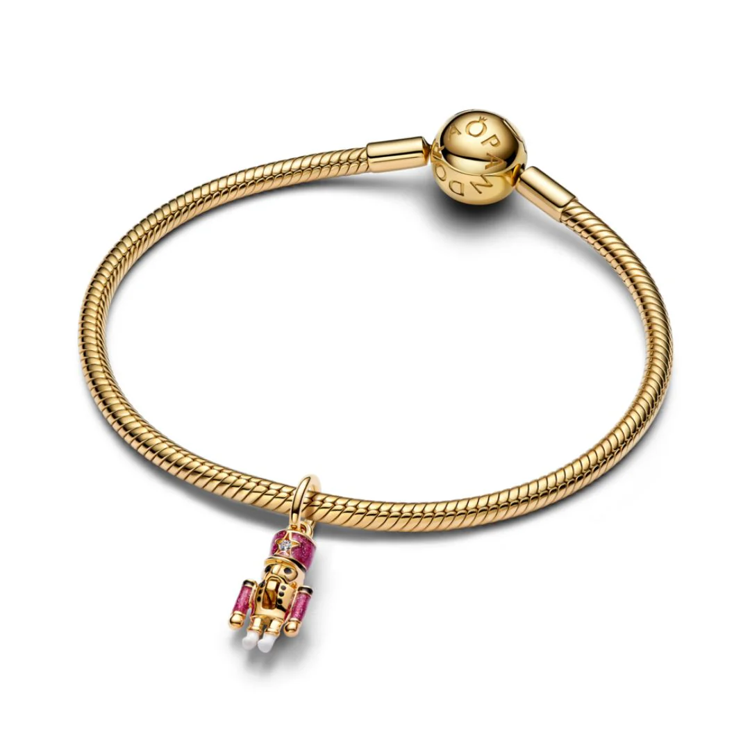 Pandora Moments Moveable Nutcracker hela, keltakullattu, 763583C01 - Image 3