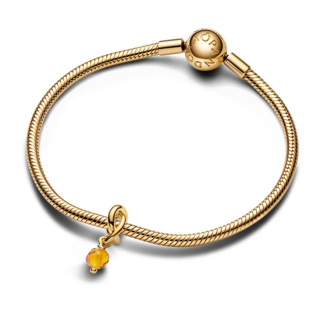 Pandora Moments November Honey Eternity Circle hela, keltakullattu, 763462C11 - Image 2