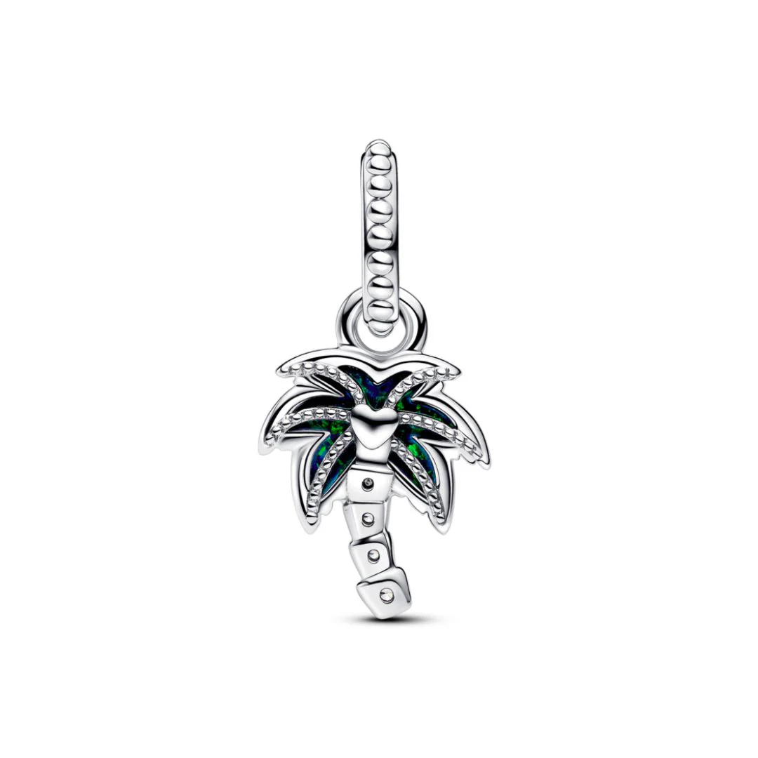 Pandora Moments Opalescent Green Palm Tree hela, hopea, 793352C01 - Image 2