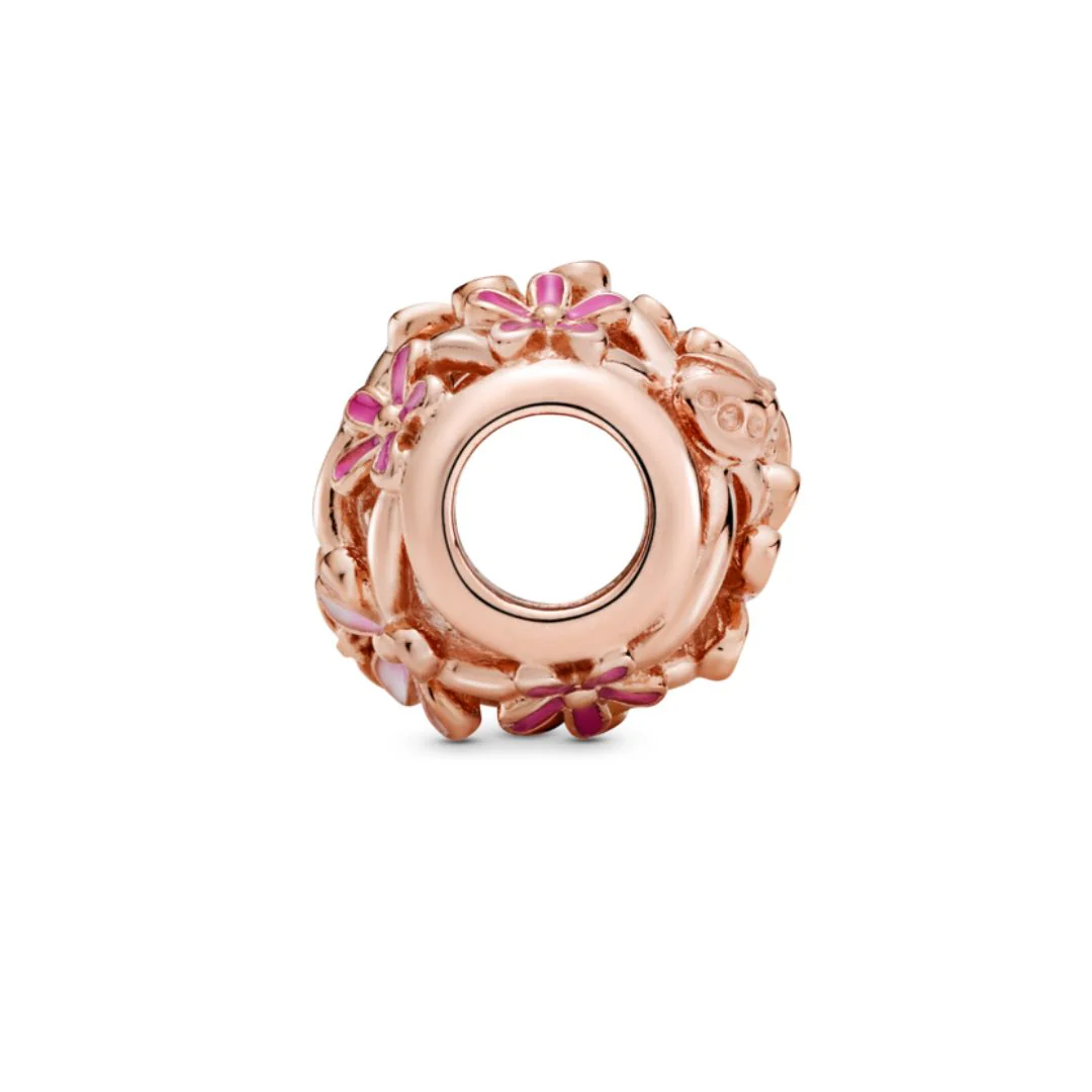 Pandora Moments Openwork Pink Daisy Flower hela, ruusukullattu, 788772C01 - Image 6