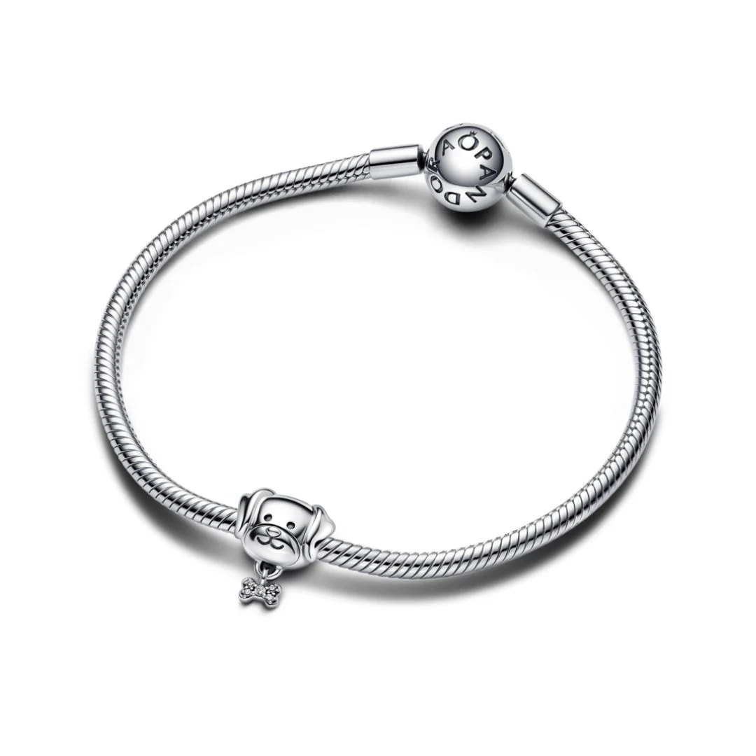 Pandora Moments Pet Dog & Bone hela, hopea, 792254C01 - Image 2