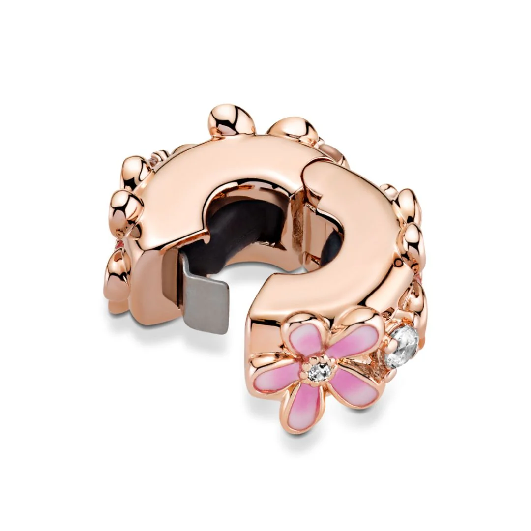 Pandora Moments Pink Daisy Spacer lukkopala, ruusukullattu, 788809C01 - Image 4