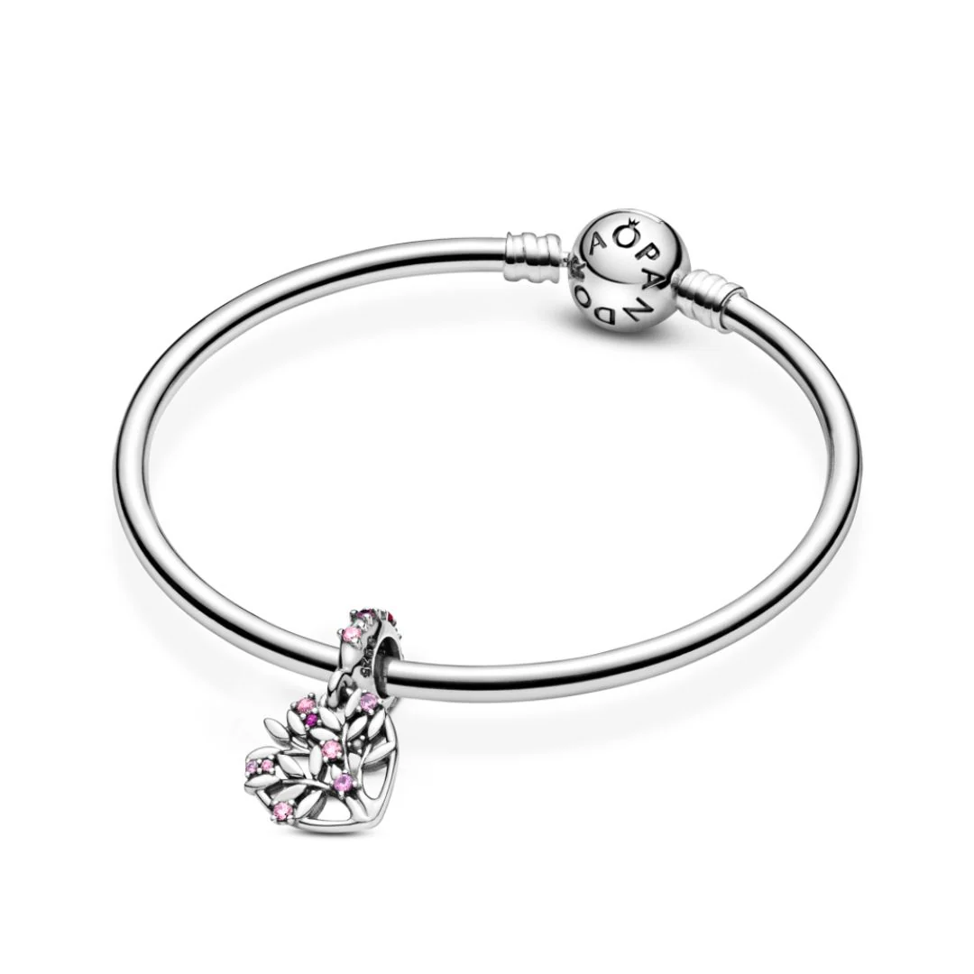 Pandora Moments Pink Heart Family Tree hela, hopea, 799153C01 - Image 2