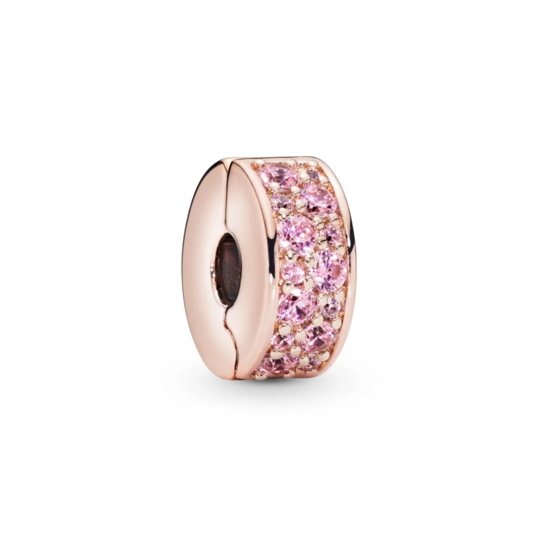 Pandora Moments Pink Pavé lukkopala, ruusukullattu, 781817PCZ