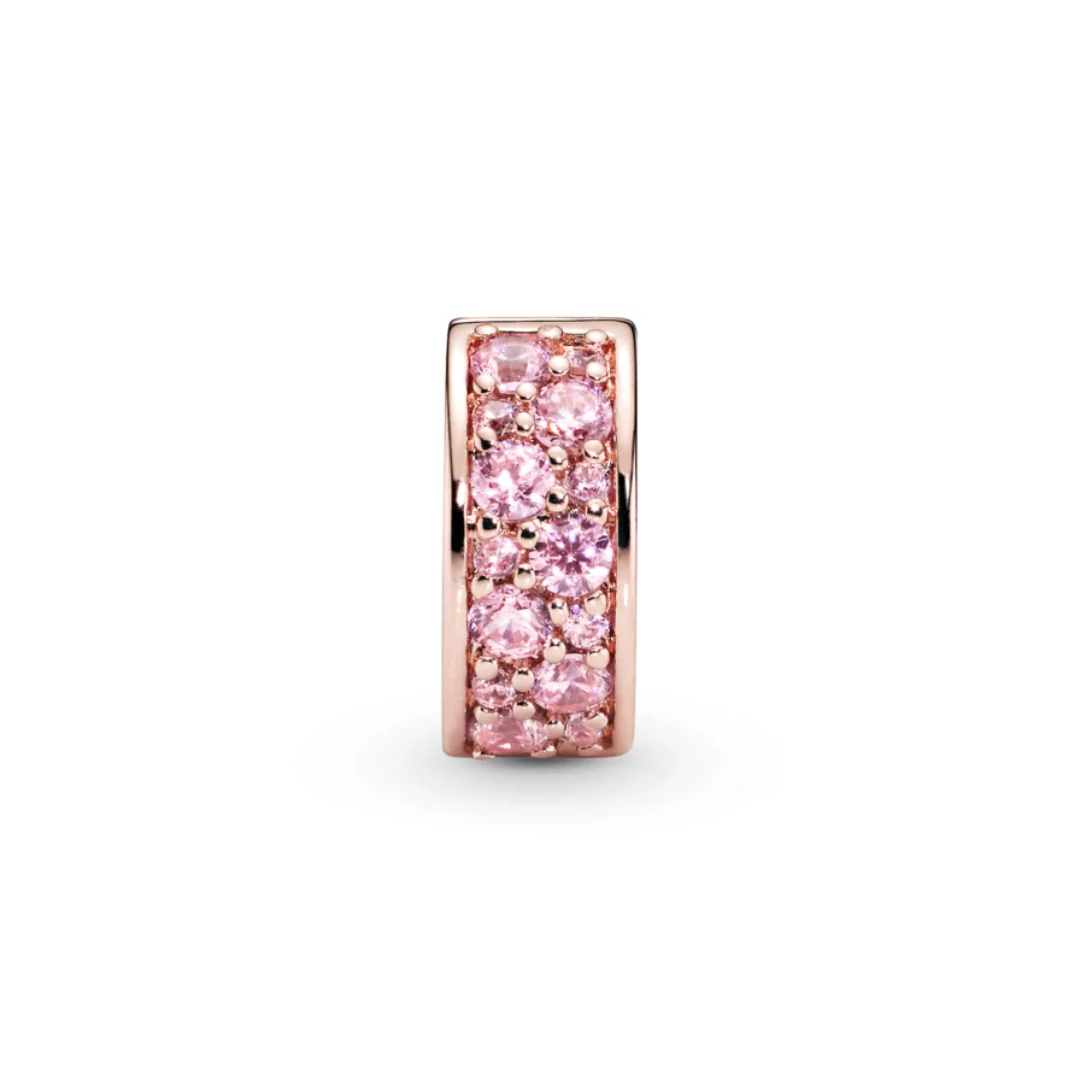 Pandora Moments Pink Pavé lukkopala, ruusukullattu, 781817PCZ - Image 4